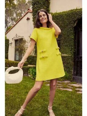 TUCKERNUCK Limoncello Tweed Jackie Dress Size L NWT Retail $268 Tuckernuck